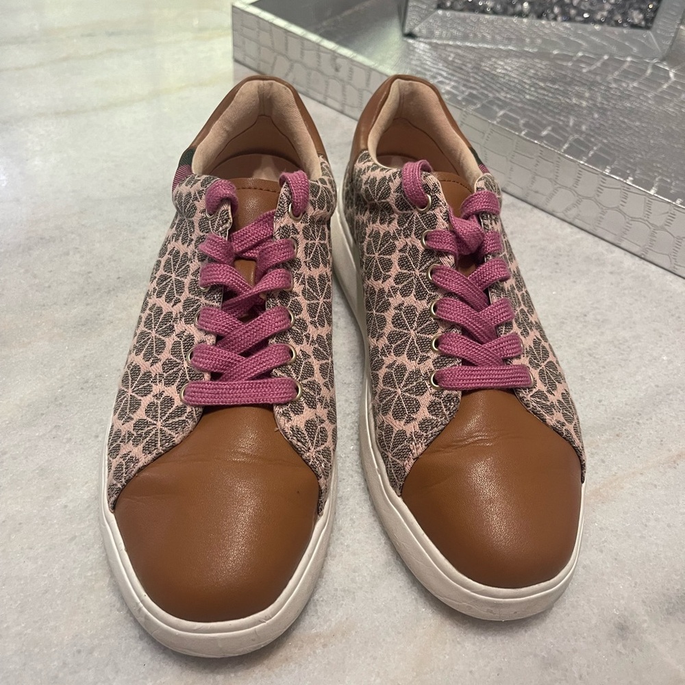 Kate Spade ♠️ Flower Jacquard Keswick Sneakers ... - Picture 6 of 12